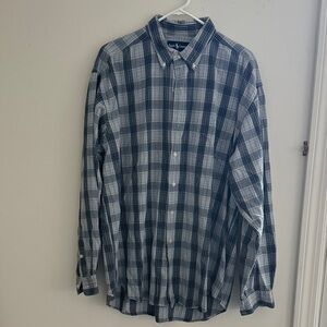 Ralph Lauren Navy and White Plaid Shirt
